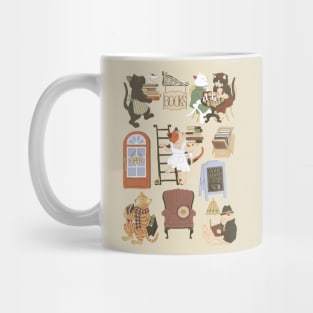 book shoppe cats Mug